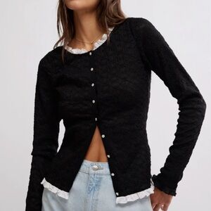 Free People Blackbird Cardigan Top